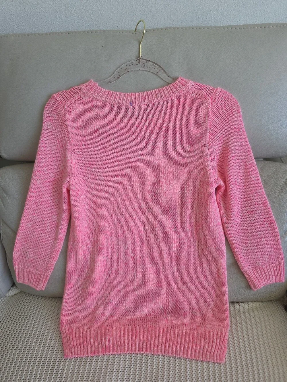 J.Crew Pink Chunky Knit Crewneck Sweater - Size S